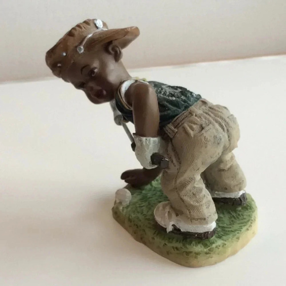 Stylist Black Boys Golf Figurines by UG - Picture 7 of 9